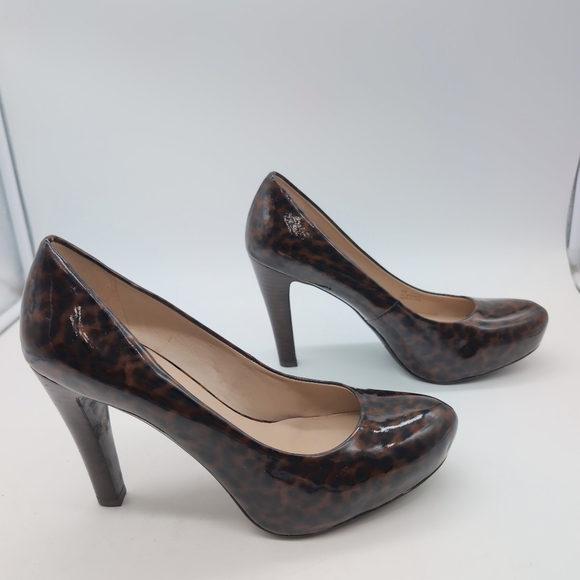 Franco Sarto Sz 9 Elegant Brown leopard Pumps L-Cicero Leo - Picture 6 of 9